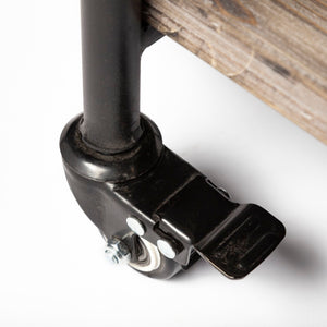 Mercana Marlon Stylish Rolling Bar Cart with Two-Tier Shelves and Stemware Holder for Effortless Entertaining 68921