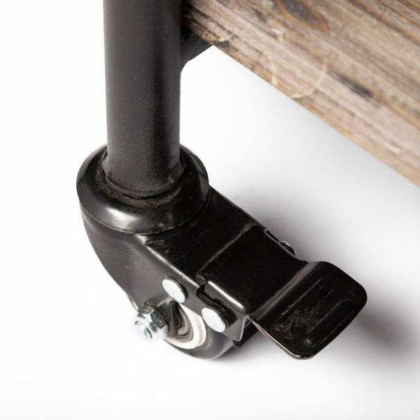 Mercana Marlon Stylish Rolling Bar Cart with Two-Tier Shelves and Stemware Holder for Effortless Entertaining 68921