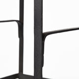 Mercana Conan 25" Seat Height Brown Wood Seat Black Metal Frame Counter Stool 69008