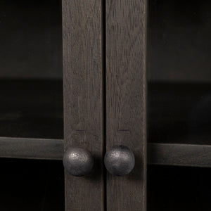 Mercana Arelius Accent Cabinet – Modern Compact Storage with Glass Doors for Stylish Organization & Display 69010