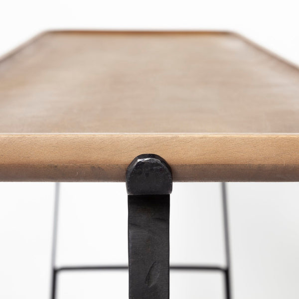 Mercana Helios Console Table – Elegant Mango Wood and Iron Design for Modern Entryway or Living Room Decor 69013