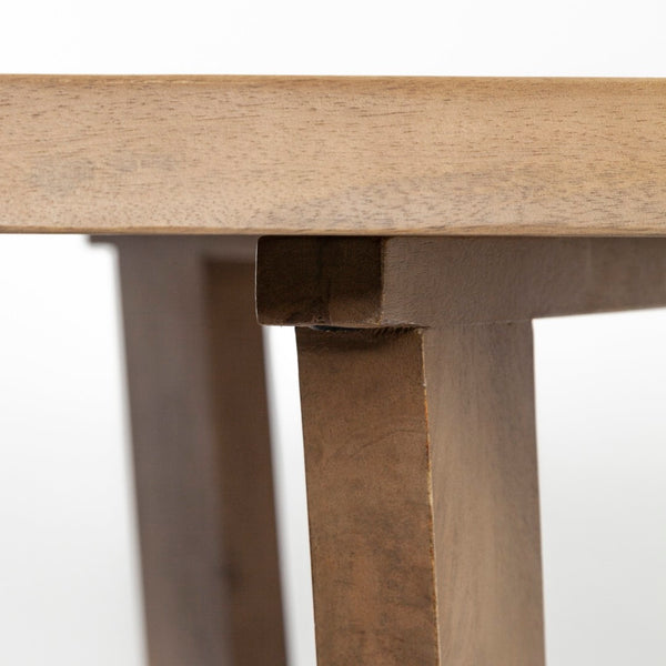 Mercana Denver Solid Wood Dining Table - Mid-Century Modern Design with Geometric Flair for Elegance 69031-AB