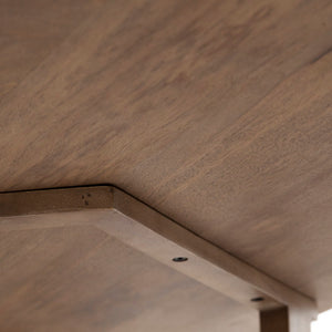 Mercana Denver Solid Wood Dining Table - Mid-Century Modern Design with Geometric Flair for Elegance 69031-AB