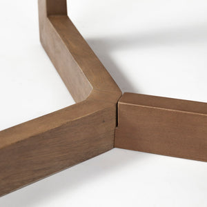 Mercana Denver Solid Wood Dining Table - Mid-Century Modern Design with Geometric Flair for Elegance 69031-AB