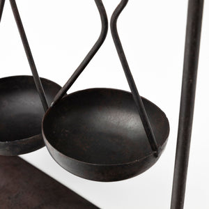 Mercana Enos 19L x 3W Sculptural Metal Bowl Display for Industrial-Modern Home Décor and Accent Styling 68857