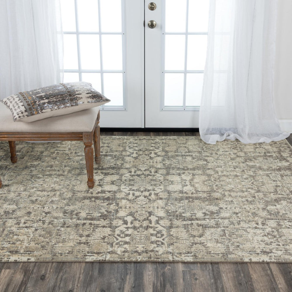 Alora Decor Aurora Brown Vintage-Inspired Rectangle Rug With New Zealand Wool Blend, Low-Profile Fringe Charm 8' x 10' 005005102CP040810