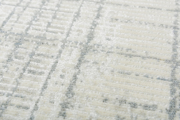 Alora Decor Aurora Neutral Hybrid Wool-Tencel Rug With Cross-Hatch Texture, Low Pile Fringe, Durable Elegance 9' x 12' 00500510343300912