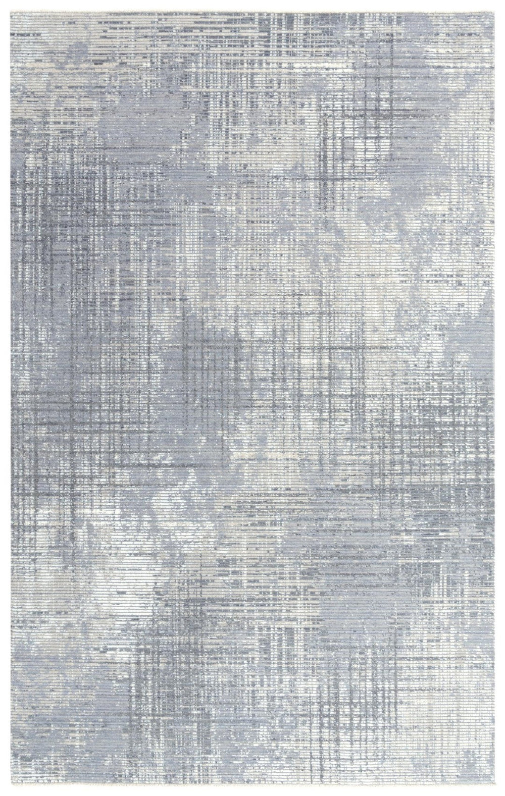 Alora Decor Aurora Gray Rectangle Rug With Hand-Serge Detail, Soft Wool-Tencel Blend, Modern Minimalist Centerpiece 9' x 12' 00500510400330912