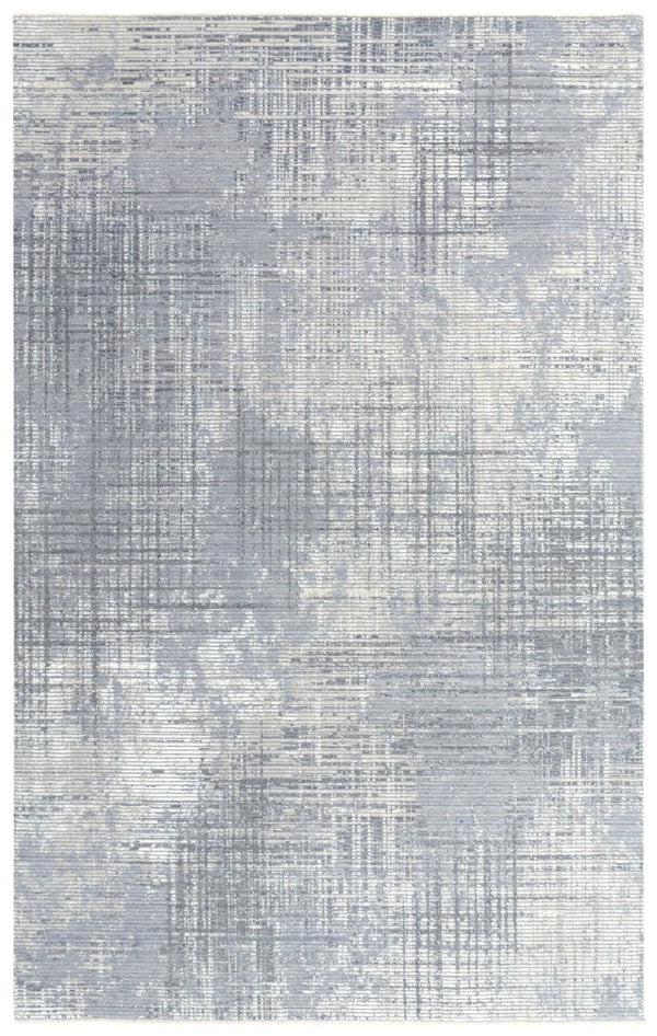 Alora Decor Aurora Gray Rectangle Rug With Hand-Serge Detail, Soft Wool-Tencel Blend, Modern Minimalist Centerpiece 9' x 12' 00500510400330912
