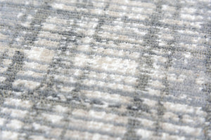 Alora Decor Aurora Gray Rectangle Rug With Hand-Serge Detail, Soft Wool-Tencel Blend, Modern Minimalist Centerpiece 9' x 12' 00500510400330912