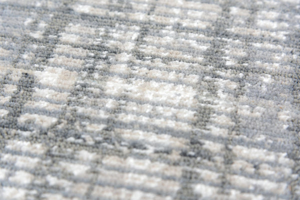 Alora Decor Aurora Gray Rectangle Rug With Hand-Serge Detail, Soft Wool-Tencel Blend, Modern Minimalist Centerpiece 9' x 12' 00500510400330912