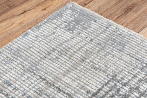 Alora Decor Aurora Gray Rectangle Rug With Hand-Serge Detail, Soft Wool-Tencel Blend, Modern Minimalist Centerpiece 9' x 12' 00500510400330912