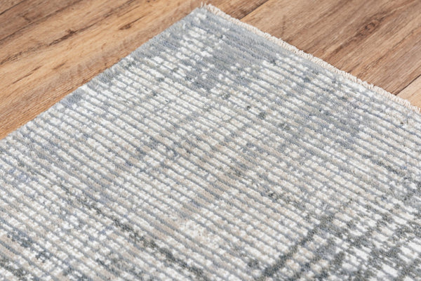 Alora Decor Aurora Gray Rectangle Rug With Hand-Serge Detail, Soft Wool-Tencel Blend, Modern Minimalist Centerpiece 9' x 12' 00500510400330912