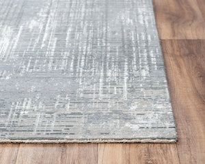 Alora Decor Aurora Gray Rectangle Rug With Hand-Serge Detail, Soft Wool-Tencel Blend, Modern Minimalist Centerpiece 9' x 12' 00500510400330912