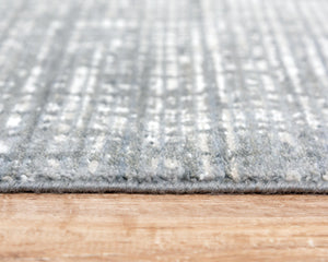 Alora Decor Aurora Gray Rectangle Rug With Hand-Serge Detail, Soft Wool-Tencel Blend, Modern Minimalist Centerpiece 9' x 12' 00500510400330912