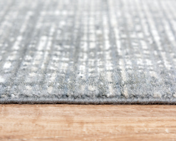 Alora Decor Aurora Gray Rectangle Rug With Hand-Serge Detail, Soft Wool-Tencel Blend, Modern Minimalist Centerpiece 9' x 12' 00500510400330912