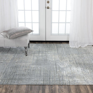Alora Decor Aurora Gray Rectangle Rug With Hand-Serge Detail, Soft Wool-Tencel Blend, Modern Minimalist Centerpiece 9' x 12' 00500510400330912