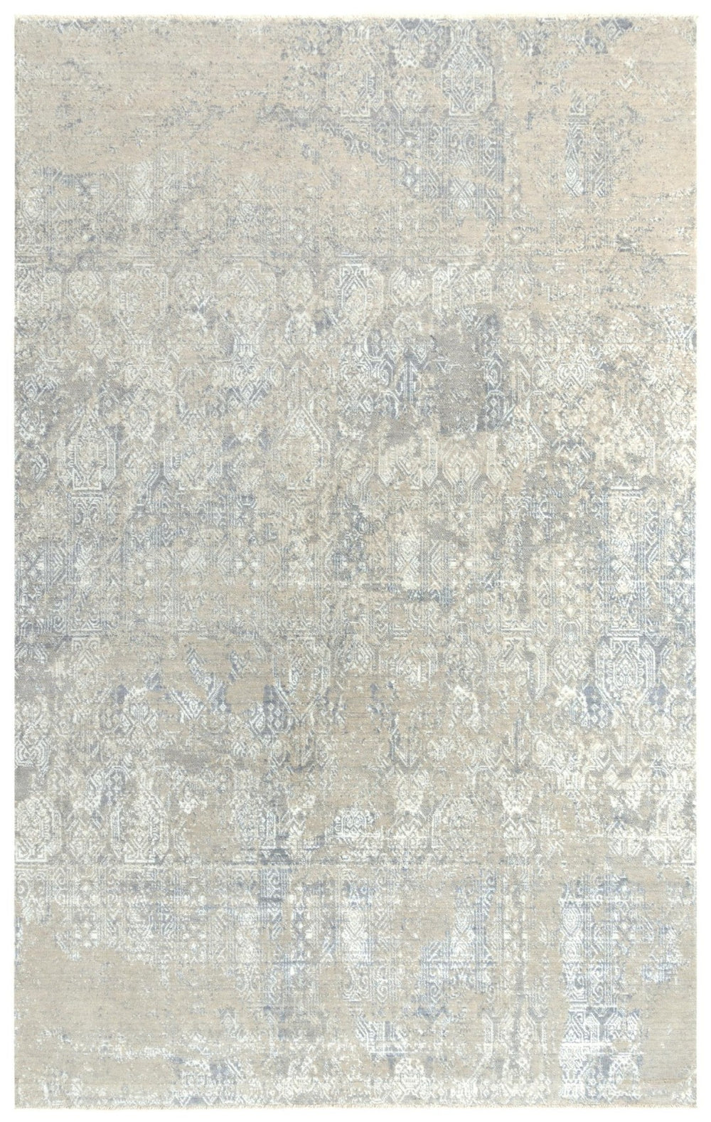 Alora Decor Aurora Vintage-Style Gray Area Rug With Wool-Tencel Hybrid Blend, Low Pile, Distressed Elegance 12' x 15' 00500510733TA1215