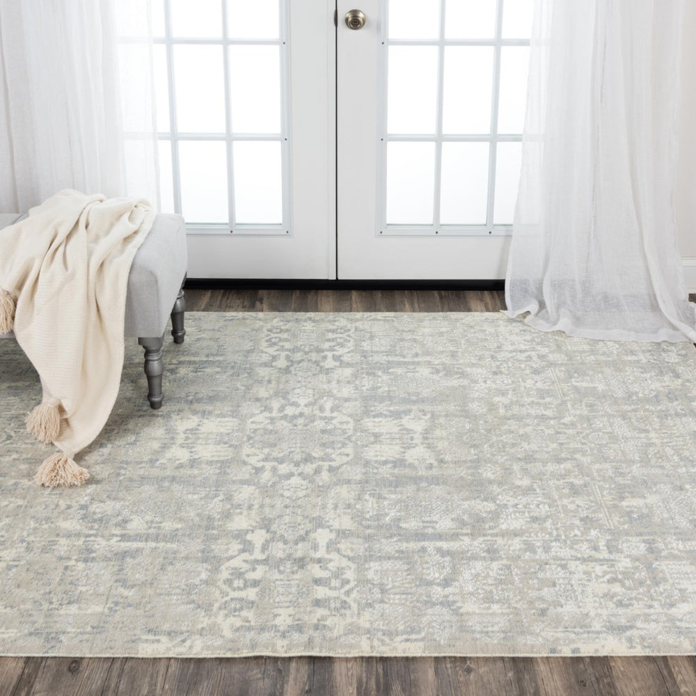 Alora Decor Aurora Vintage-Transitional Gray Area Rug With New Zealand Wool Blend, Hand-Finished Artisan Texture 8' x 10' 00500510933930810