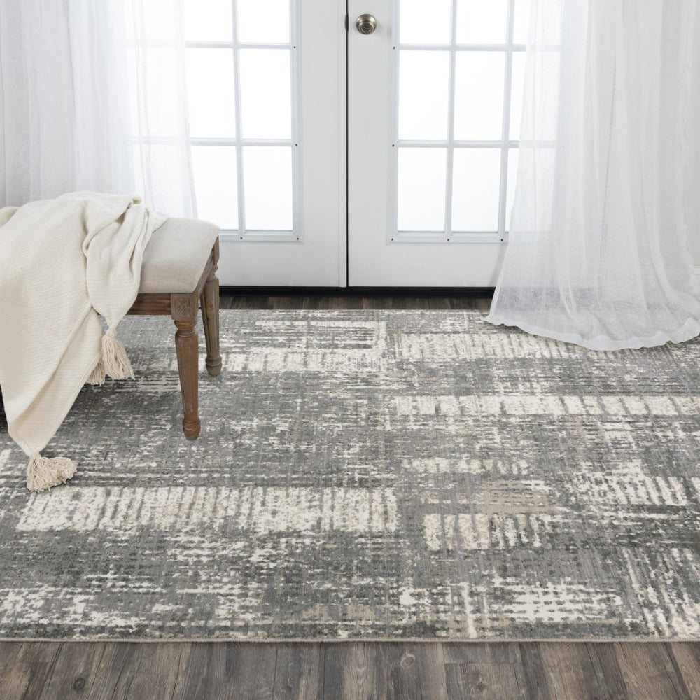 Alora Decor Aurora Vintage-Inspired Gray Area Rug With Hybrid Wool Blend, Durable Hand-Knotted Look For High-Traffic Spaces 9' x 12' 00500511300330912