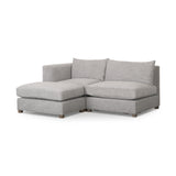 Valence 3 Piece (W/ 1 x Ottoman) Medium Gray Modular Sofa Set