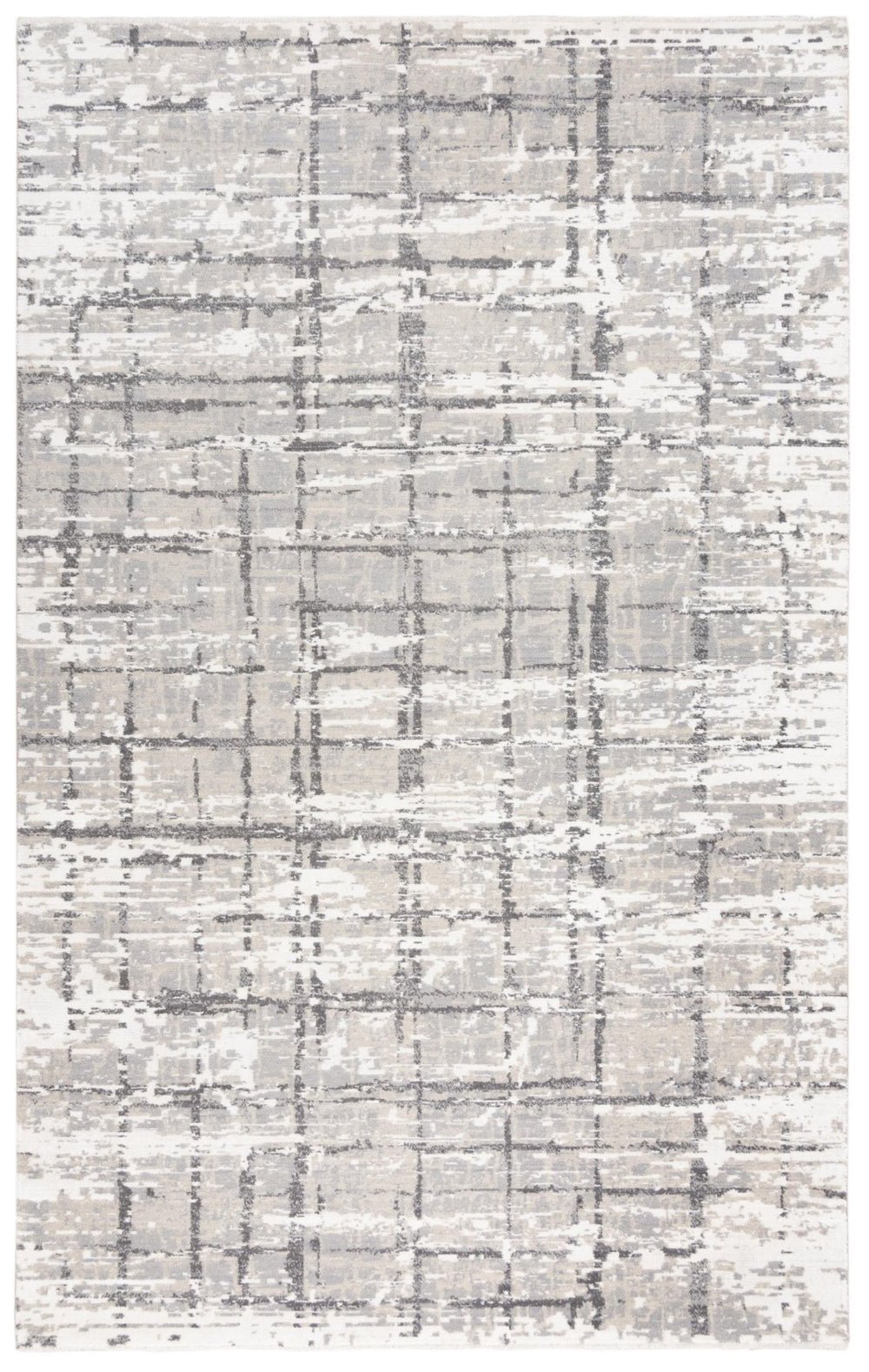 Alora Decor Aurora Vintage-Inspired Gray Ivory Rug — Hybrid New Zealand Wool & Tencel Blend, Durable Elegance 9' x 12' 00500511637330912