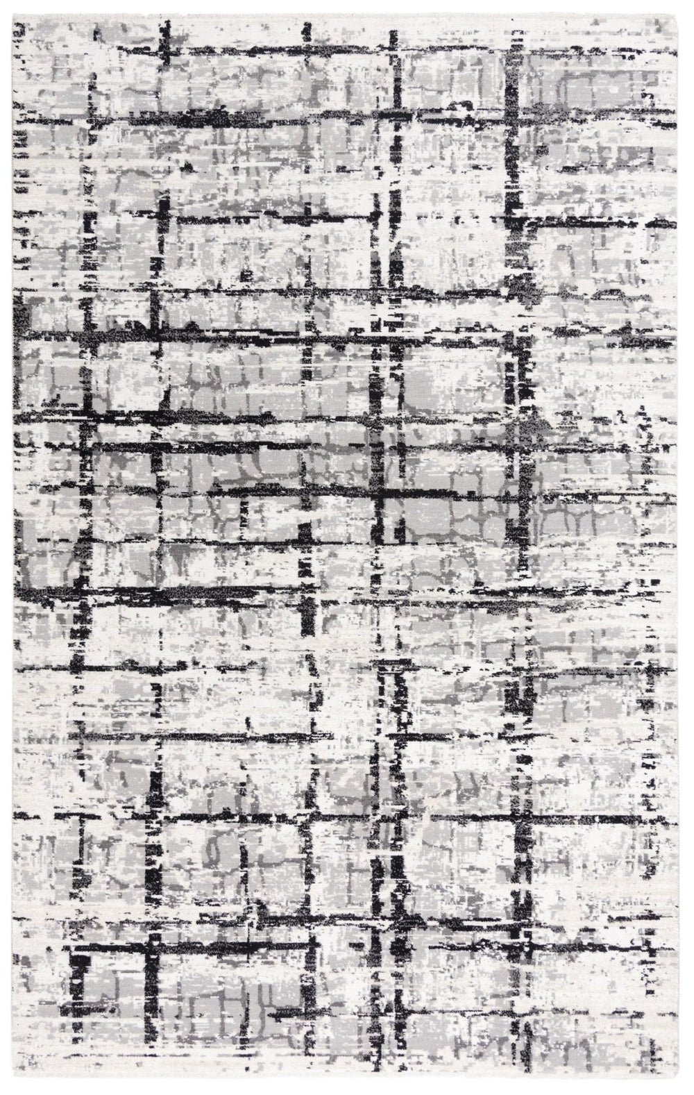 Alora Decor Aurora Luxurious Black & Ivory Hybrid Rug — Wool-Tencel Blend, Handcrafted Texture For Living Rooms 8' x 10' 00500511706370810