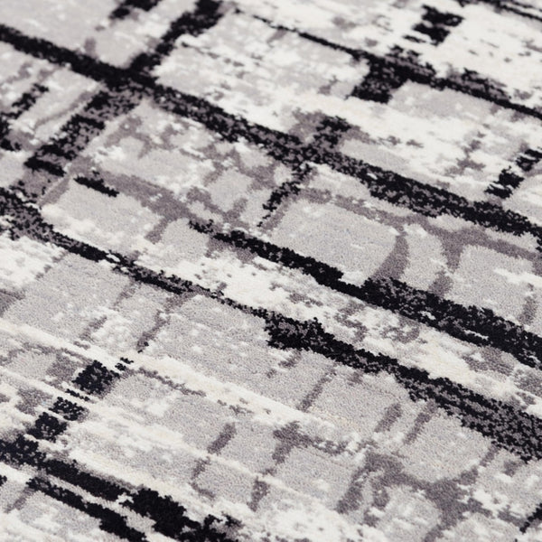 Alora Decor Aurora Luxurious Black & Ivory Hybrid Rug — Wool-Tencel Blend, Handcrafted Texture For Living Rooms 8' x 10' 00500511706370810
