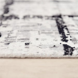 Alora Decor Aurora Luxurious Black & Ivory Hybrid Rug — Wool-Tencel Blend, Handcrafted Texture For Living Rooms 8' x 10' 00500511706370810