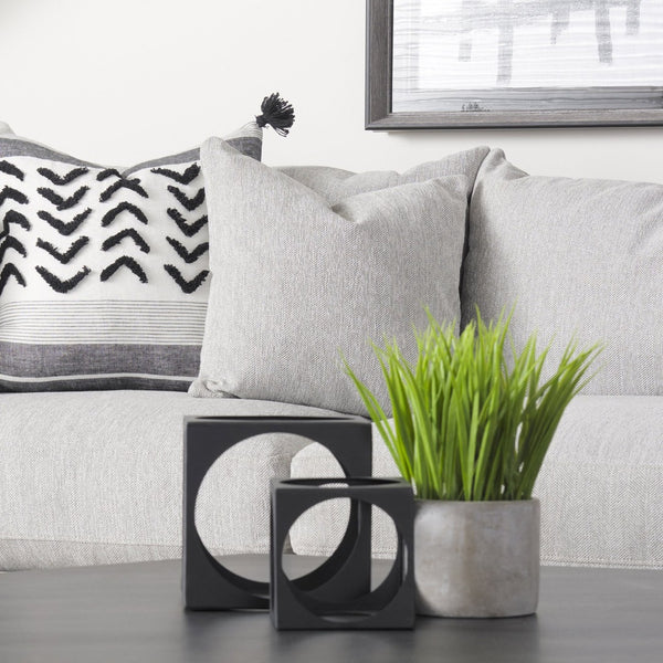 Mercana Valence Corner Sectional Piece: Stylish Modular Comfort for Effortless Living and Custom Layouts Light Gray Fabric | Throw Pillow 69121