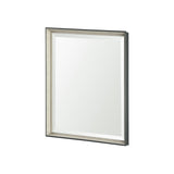 Mercana Black and Gray Framed 24x30 Beveled Bathroom Vanity Mirror MIR-D197-B2430SP