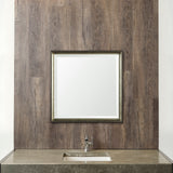 Mercana Pewter and Ant. Champagne Framed 30x30 Beveled Bathroom Vanity Mirror MIR-D203-B3030SP