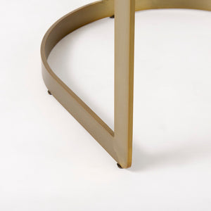 Mercana Hollyfield II Counter Stool - Chic Low-Back Design with Luxe Metallic Accents for Modern Spaces Cream Fabric | Gold Metal | Bar 69456