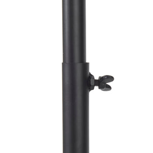 Mercana Debdou Adjustable Cinema-Style Floor Lamp with Sleek Stem and Sturdy Collapsible Base for Any Space Black Metal 69381