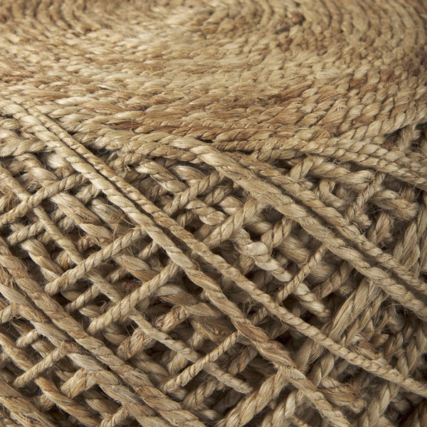 Mercana Allium Handwoven Wool Pouf - Stylish Cylindrical Accent for Modern Homes, Durable & Versatile Design 69446