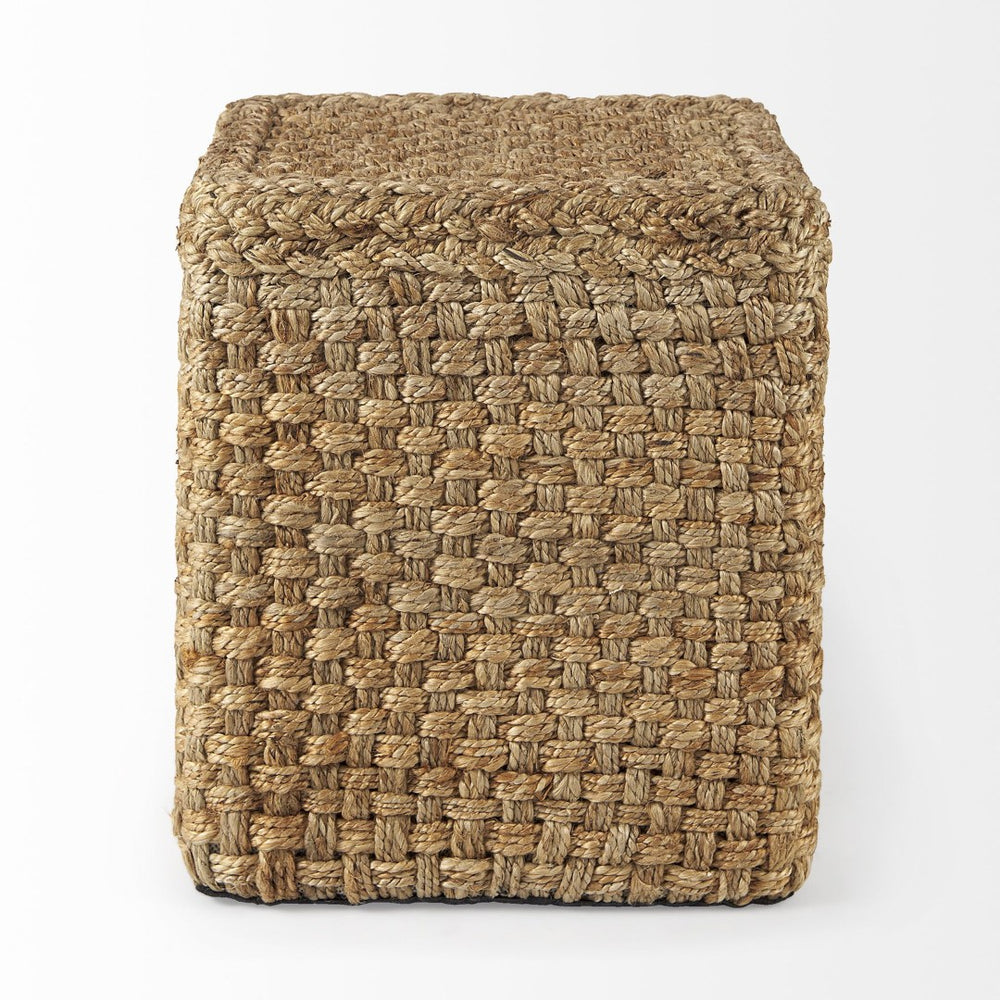 Mercana Aylin Handwoven Jute Pouf - Stylish Natural Fiber Accent for Versatile Seating and Home Décor 69447