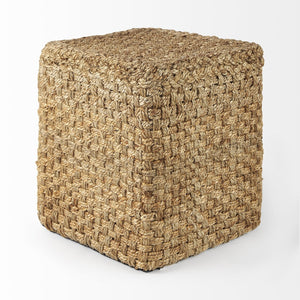 Mercana Aylin Handwoven Jute Pouf - Stylish Natural Fiber Accent for Versatile Seating and Home Décor 69447