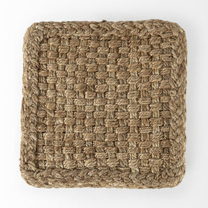 Mercana Aylin Handwoven Jute Pouf - Stylish Natural Fiber Accent for Versatile Seating and Home Décor 69447