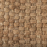 Mercana Aylin 16.5" Square Brown Jute Pouf 69447