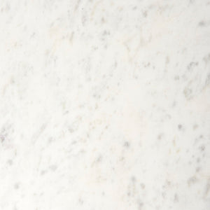 Mercana Lorlei Elegant Marble Top End Table with Crisscross Metal Base for Modern Living Room Décor 69247-AB