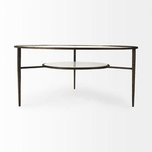 Mercana Felicity Marble-Top Coffee Table: Chic Square Design with Durable Iron Frame for Elegant Living Spaces 69253-AB