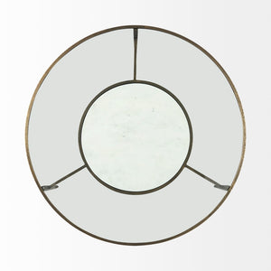 Mercana Felicity Marble-Top Coffee Table: Chic Square Design with Durable Iron Frame for Elegant Living Spaces 69253-AB