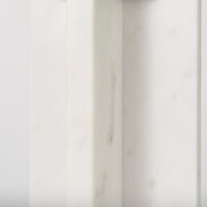 Mercana Sophia Medium Marble Candle Holder - Elegant Accent for Centerpieces and Home Décor Display White Marble | 11H 69219