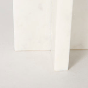 Mercana Sophia Medium Marble Candle Holder - Elegant Accent for Centerpieces and Home Décor Display White Marble | 11H 69219