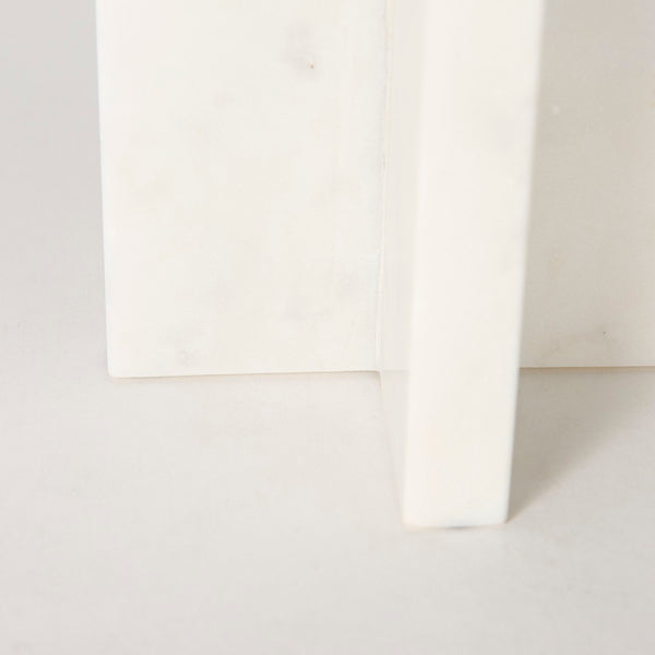 Mercana Sophia Medium Marble Candle Holder - Elegant Accent for Centerpieces and Home Décor Display White Marble | 11H 69219