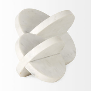 Mercana Sophia Elegant Small Marble Ornament - Artful Accent for Modern Interiors, Perfect for Any Space White Marble | 6H 69221