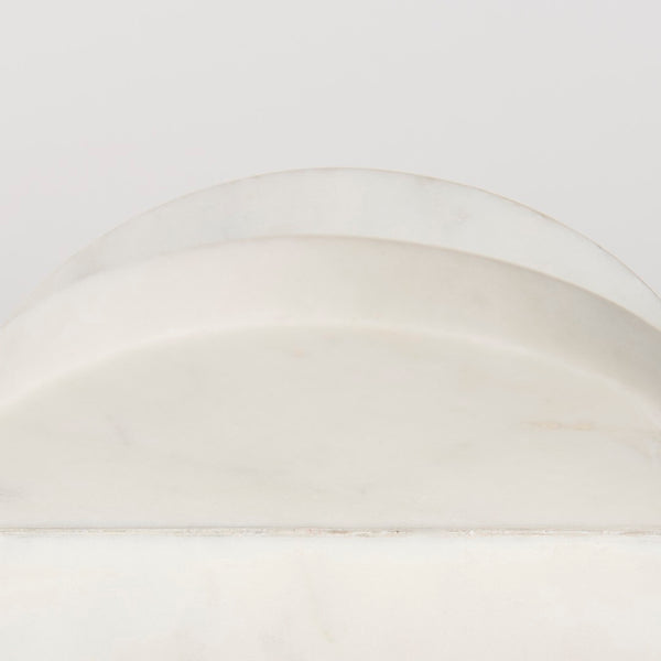Mercana Sophia Elegant Small Marble Ornament - Artful Accent for Modern Interiors, Perfect for Any Space White Marble | 6H 69221