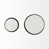 Mercana Sophia 5.0 L x 5.0 W x 3.0 H White Marble Set of 2 Wall Hooks 69222