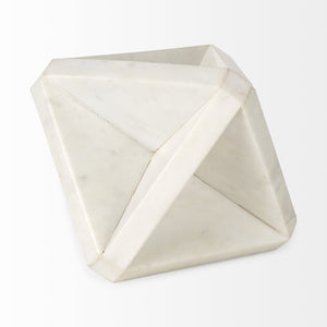 Mercana Sophia Elegant Small Marble Ornament - Artful Accent for Modern Interiors, Perfect for Any Space White Marble | 8.5H 69225