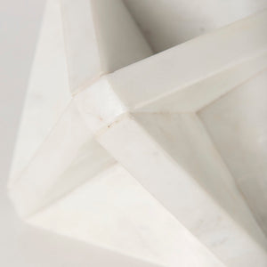 Mercana Sophia Elegant Small Marble Ornament - Artful Accent for Modern Interiors, Perfect for Any Space White Marble | 8.5H 69225